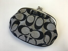COACH/コーチシグネチャーボウリボンがま口コインケースF64180SBKWT