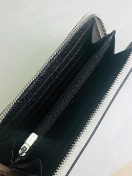 COACH/コーチハートバンダナリベットスタッズアップリケクロスグレインレザーアコーディオンジップアラウンドF67495SVCAH