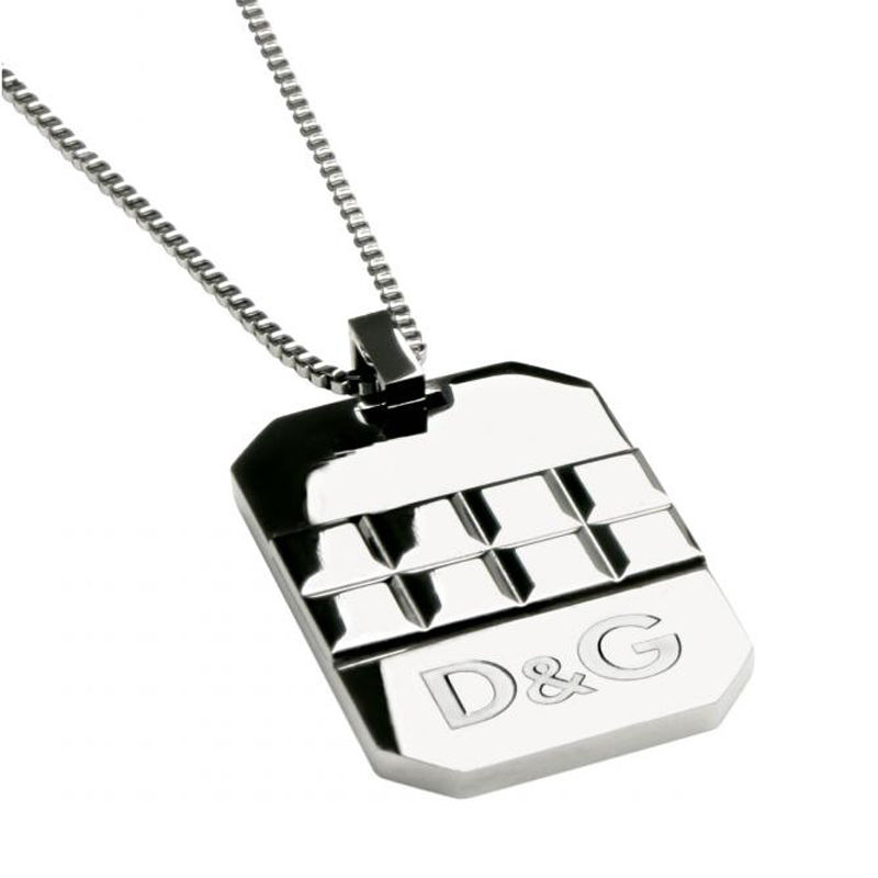 D&G/ドルチェ＆ガッバーナ D＆Gロゴ エッジカットプレートネックレス DJ0761 【Luxury Brand Selection】【メンズ ギフト】【ラッピング無料】【楽ギフ_包装】【05P03Dec16】