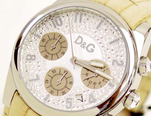 ドルチェ&ガッバーナ D&G TIME ドルチェ＆ガッバーナSANDPIPERクロノグラフ時計 DW0258 アイボリー【ラッピング無料】【楽ギフ_包装】【10P11Mar16】【05P03Dec16】