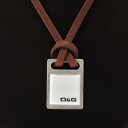 ドルガバ ネックレス（メンズ） D&G/ディーアンドジー　ロゴプレートレザーネックレス DJ0435 【Luxury Brand Selection】【ラッピング無料】【楽ギフ_包装】【10P19Dec15】【10P11Mar16】【05P03Dec16】