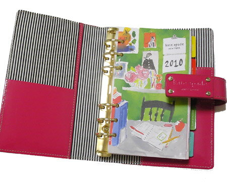 【即納】【本体のみ】kate spade/ケイトスペード　2020年最新システム手帳 Cranes canvas Anne personal【ラッピング無料】【楽ギフ_包装】