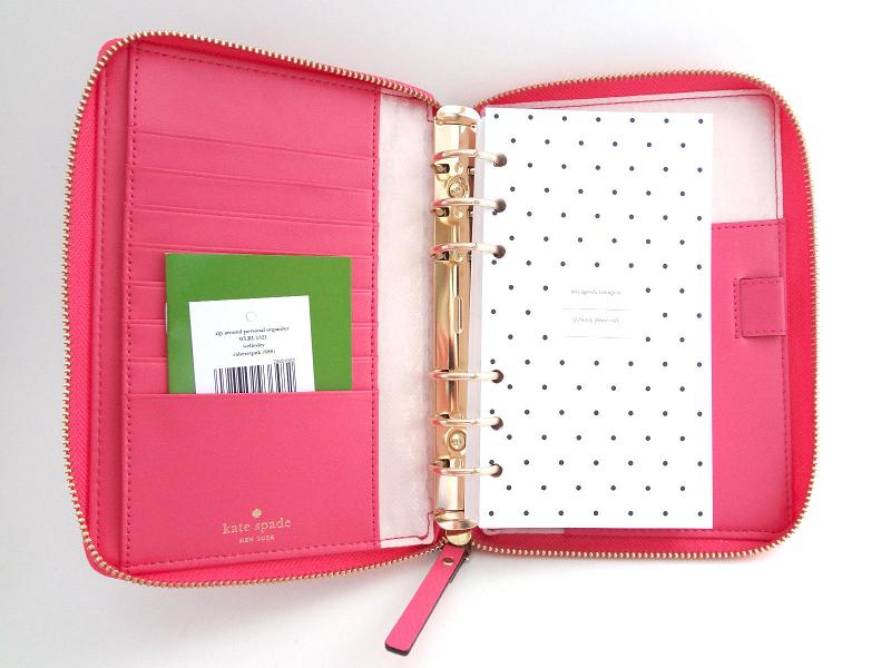 【本体のみ】kate spade/ケイトスペード　2022年最新システム手帳 wellesley zip around personal organizer Caberet Pink WLRU1321 【Luxury Brand Selection】【ラッピング無料】【楽ギフ_包装】