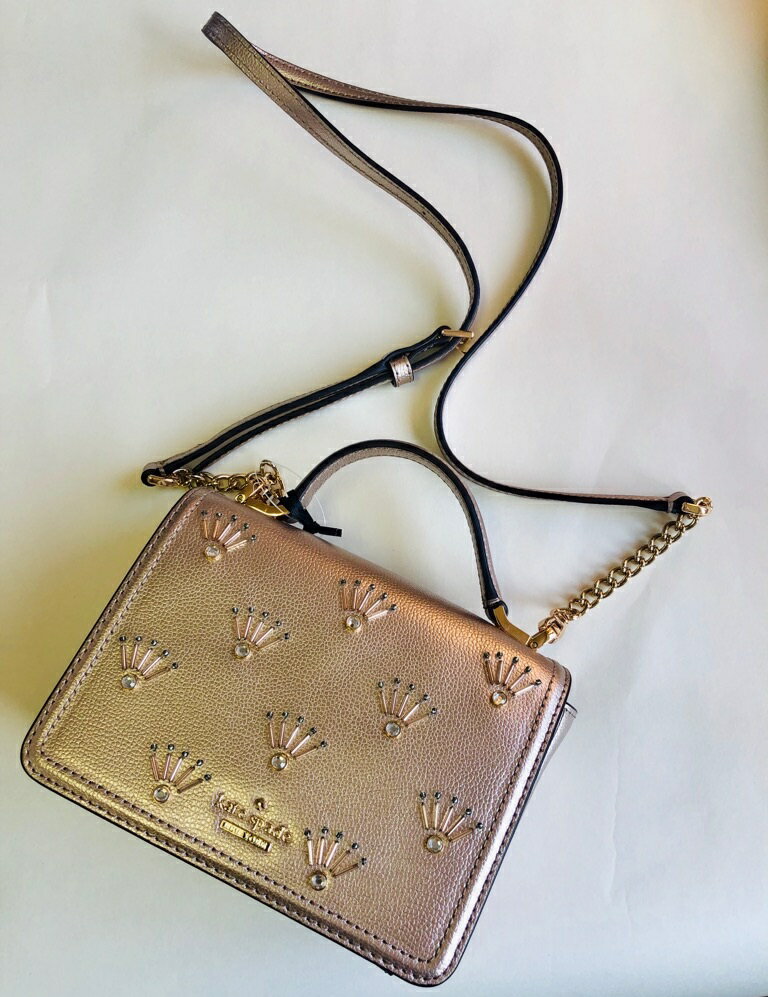 【即納】kate spade/ケイトスペード　レザー パターソン ドライブ ビーズ ビジュー 2way ショルダー ハンド バッグ メタリックブラッシュ Patterson drive embellished maisie WKRU5759【ラッピング無料】【楽ギフ_包装】