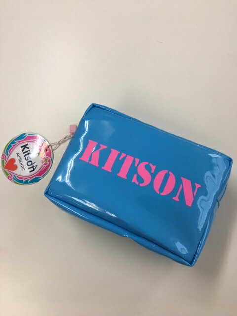 キットソン KITSON/キットソン 　ポーチ　ブルー×ピンク 【Luxury Brand Selection】【ラッピング無料】【楽ギフ_包装】【05P03Dec16】