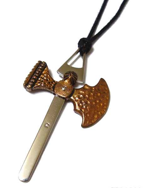 イタリア製ダイヤモンド入り オノ＆クロスステンレススティールペンダント 【Luxury Brand Selection】【ラッピング無料】【楽ギフ_包装】【楽ギフ_のし】【楽ギフ_メッセ】【RCP】