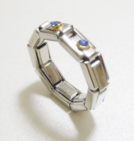 乐天商城 - レディース・スティール パーツ式チャームリング [サファイアブルー] 6〜7号/12号〜13号 【Luxury Brand Selection】【レディース ギフト】【ラッピング無料】【楽ギフ_包装】【楽ギフ_のし】【楽ギフ_メッセ】【RCP】【10P01Mar16】【05P03Dec16】