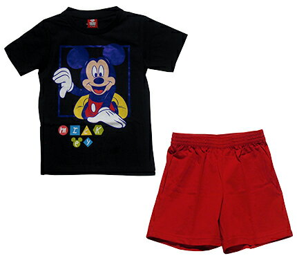 【メール便送料無料】Disney（ディズニー）MICKEY MOUSE T-SHIRT & SHORT PANTSミッキーマウス Tシャツ & ショートパンツ 【子供服 4歳 6歳 8歳 10歳】