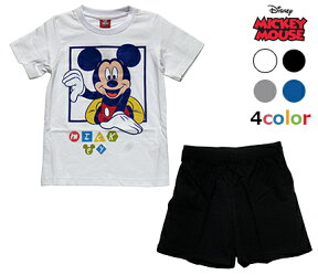 【メール便送料無料】Disney（ディズニー）MICKEY MOUSE T-SHIRT & SHORT PANTSミッキーマウス Tシャツ & ショートパンツ 【子供服 4歳 6歳 8歳 10歳】