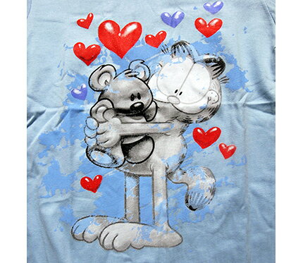 【まとめ割り対象商品】【メール便送料無料】GIRFIELD & POOKY GIRLS T-SHIRTガーフィールド & プーキー ガールズTシャツ ライトブルー【子供服 100/110/120】