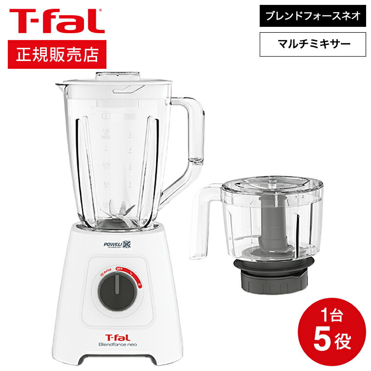 ティファール T-fal ブレンダー ブレンドフォース ネオ パウエリックス マルチ BL42X1JP / ミキサー 1.25L ジューサー チョッパー 550ml フードプロセッサー スムージー 氷 砕ける ブレンダー t-fal Tfalのサムネイル