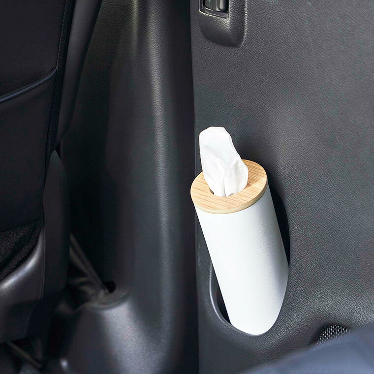 5/12までが激熱!抽選で最大200%ポイントで還元! [ ボトル型ティッシュケース リン S ] 山崎実業 RIN ブラウン/ナチュラル 5979 5980 / 丸 ティッシュケース リビング ダイニング 丸型 丸い 車 ドリンクホルダー フタ付き 木目 天然木 ウッド リンシリーズ [3]