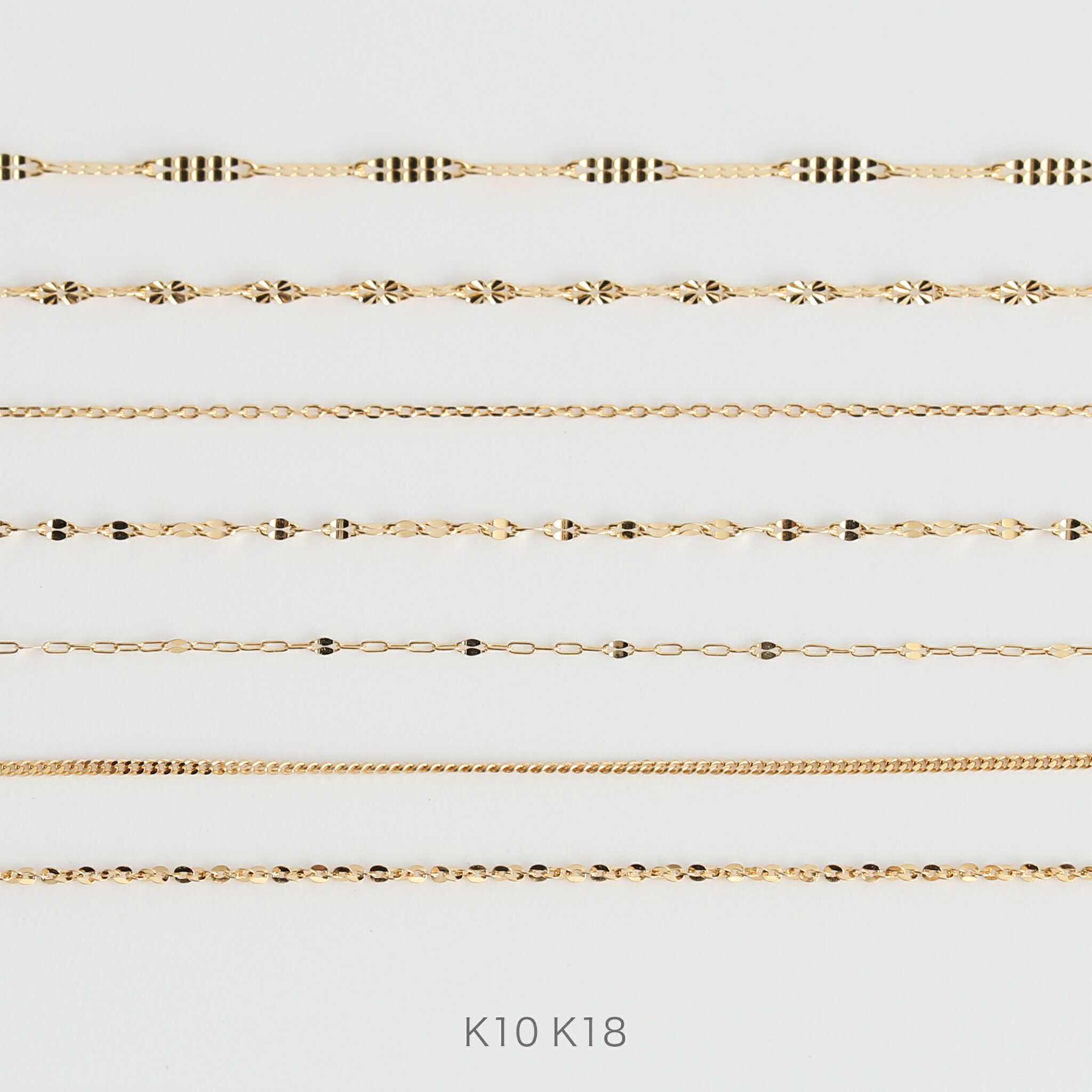 【Gold Chain Anklet】 K10/K18 イエローゴールド チェーン アンクレット 地金 シンプル 10金 10k k10 18金 18k k18...