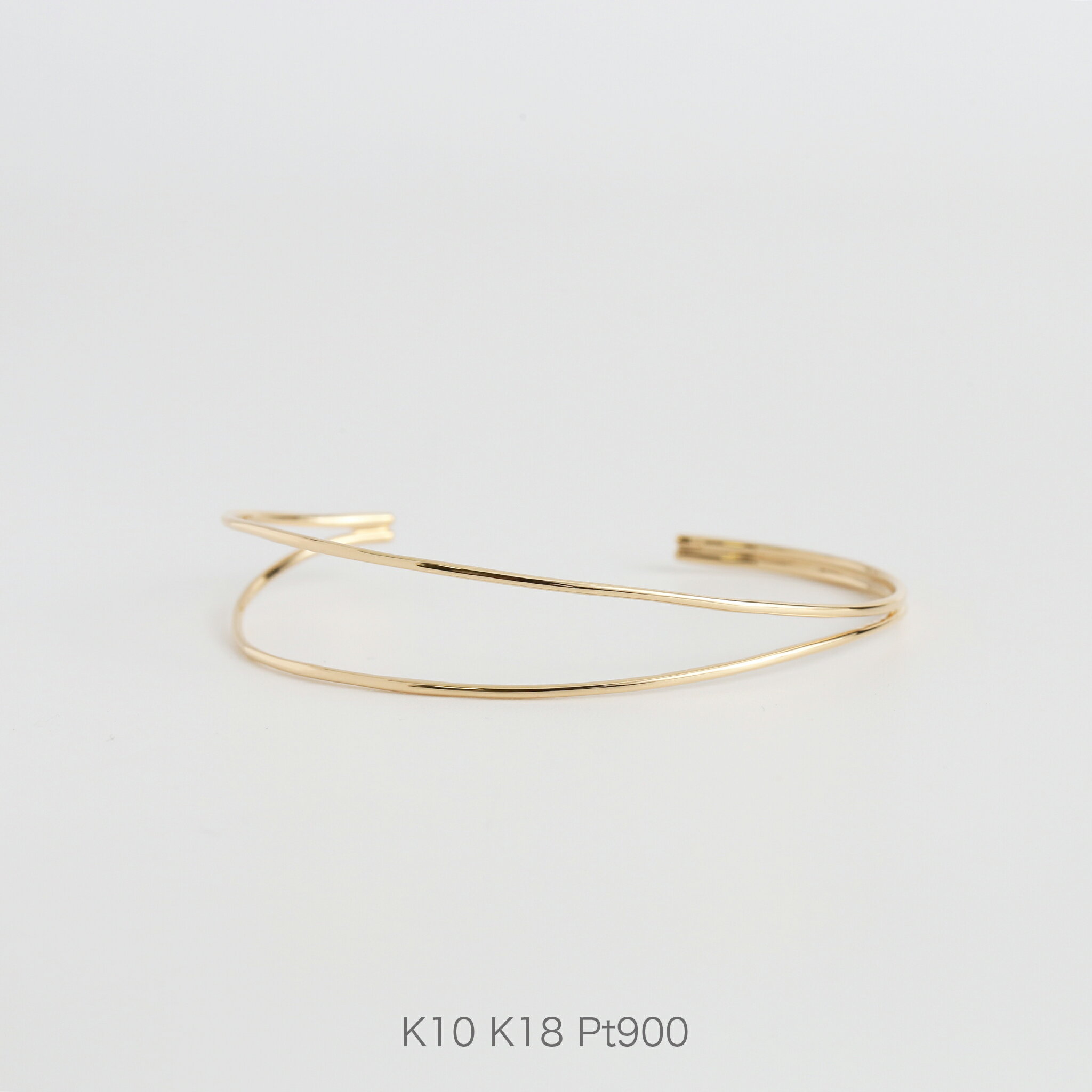 楽天Avaron STANDARD JEWELRY【Nadia Bangle】 K10/K18/Pt900 バングル レディース ゴールド ブレスレット k18 18金 18k k10 10金 10k pt900 ピンクゴールド ホワイトゴールド プラチナ 女性 大人 シンプル 上品 細身 華奢 プレゼント ギフト