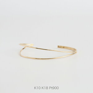 【Nadia Bangle】 K10/K18/Pt900 バングル レディース ゴールド ブレスレット k18 18金 18k k10 10金 10k pt900 ピンクゴールド ホワイトゴールド プラチナ 女性 大人 シンプル 上品 細身 華奢 プレゼント ギフト