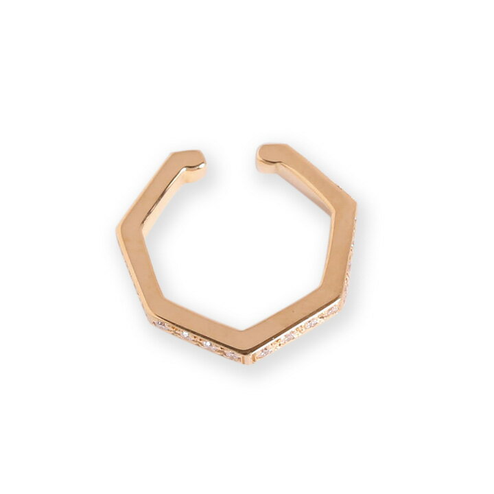��Heptagon Ear Cuff�� K10/K18/Pt900 ���ѷ� ������� ��������� ���䡼���� 10�� 10k k10 18�� 18k k18 pt900 ��������������� �ԥ󥯥������ �ۥ磻�ȥ������ �ץ���� ��ǥ����� �Ҽ� �ץ쥼��� ���ե�