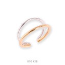 【Bicolor Ear Cuff】 K10/K18 ダブルライン コンビカラー イヤーカフ 地金 バイカラー 10金 10k k10 18金 18k k18 ...