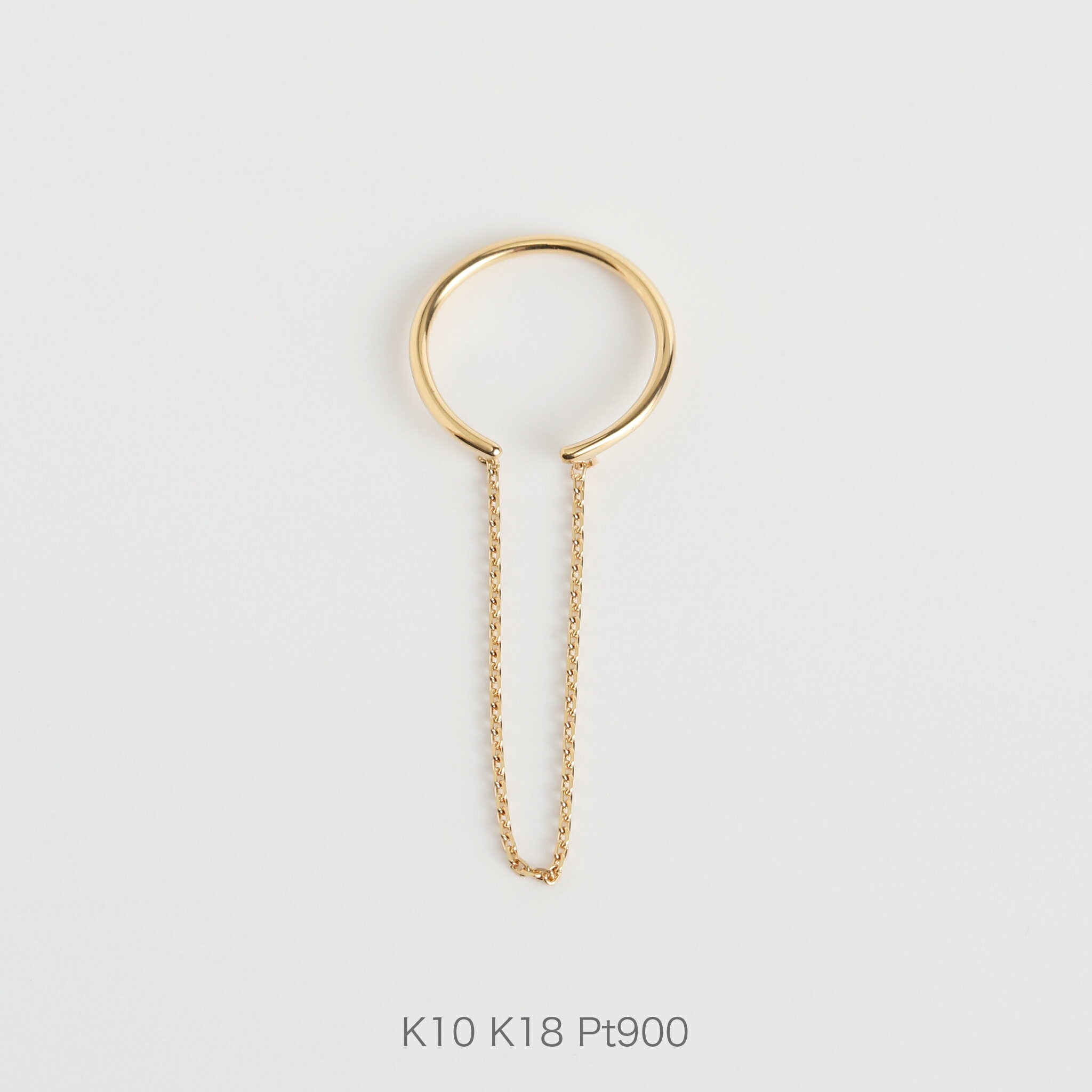 【Hoop Chain Ear Cuff S】 K10/K18/Pt900 ゴールド チェーン イヤーカフ 地金 10金 10k k10 18金 18k k18...