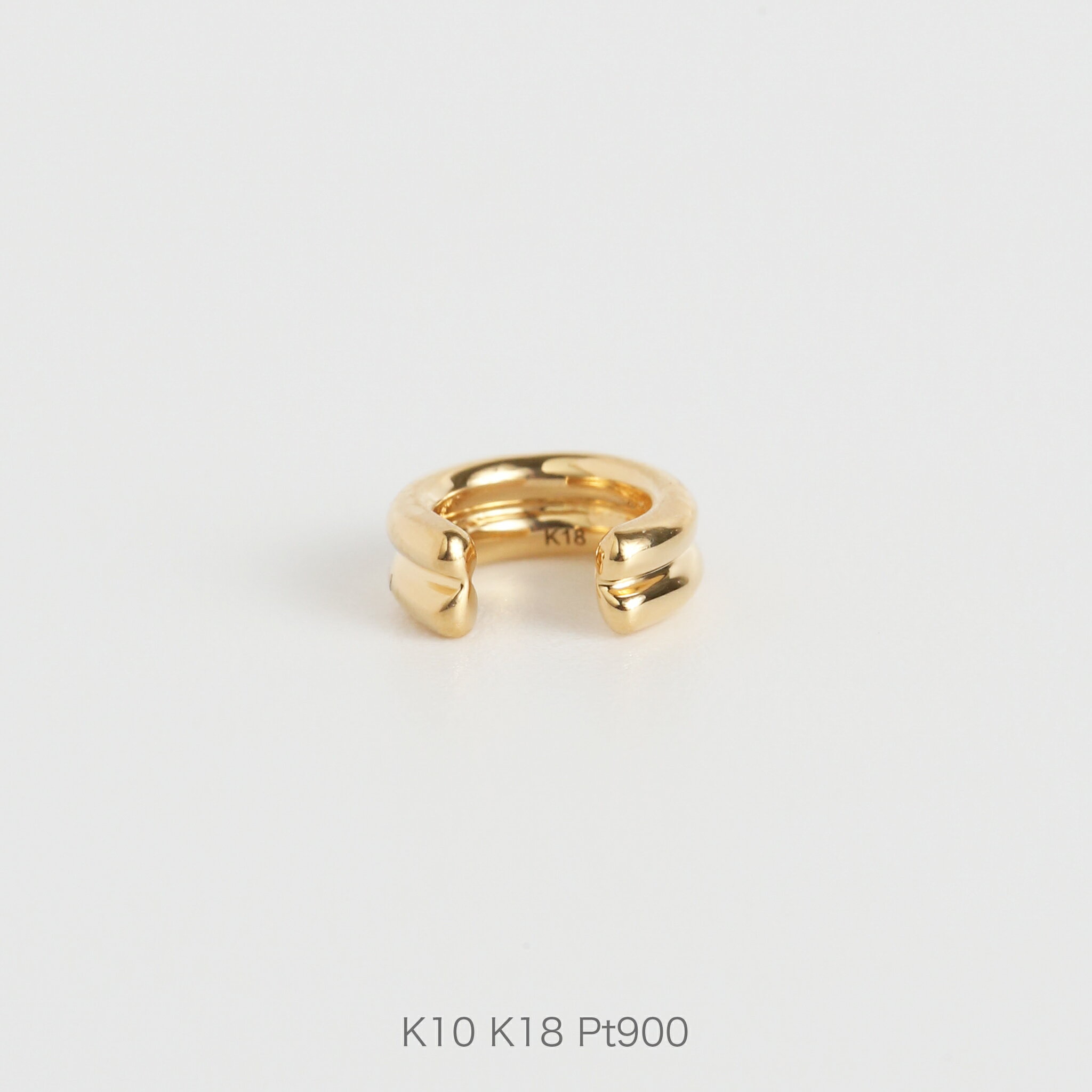 【Basic Ear Cuff / type02】 K10/K18/Pt900 ゴールド イヤーカフ 地金 小ぶり 10金 10k k10 18金 18k k1...