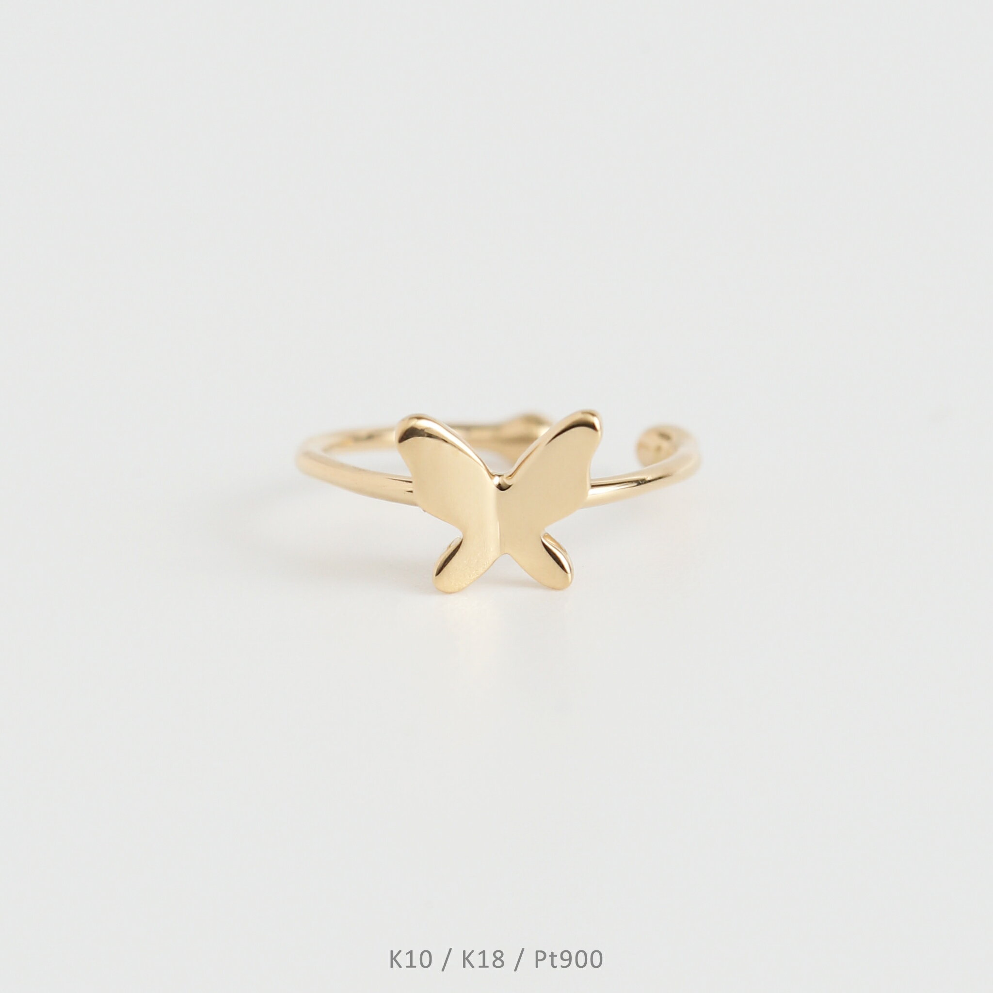 [Butterfly Ear Cuff] K10/K18/Pt900 나비 모티브 골드 이어 커프 금 나비 10금 10k k10 18금 18k k18 pt900 옐로우 골드 핑크 골드 화이트 골드 플래티넘 레이디스 선물