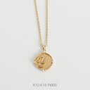 【Initial Coin Necklace】 K10/K18/Pt900 イニシャル コイン ネックレス ペンダント レディース k18 18金 18k k10 1…