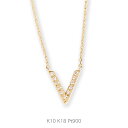 【V Line 11stone Necklace】 K10/K18/Pt900 ダイヤモンド Vライン ネックレス レディース ペンダント 18金 18k 10金…