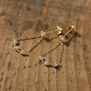 ダイヤモンド シャンデリア ピアス 『Chandelier』  ピアス シャンデリアピアス レディース k18 18金 18k k10 10金 10k ゴールド ダイアモンド earrings 揺れる スウィング 大人 女性 上品 送料無料 ギフト プレゼント