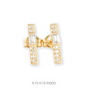 【Babette Pierces】 K10/K18/Pt900 バケットカット ダイヤモンド バー ピアス レディース スタッドピアス k18 18金 18k k10 10金 10k pt900 ゴールド ピンクゴールド ホワイトゴールド プラチナ ライン 両耳用 プレゼント ギフト