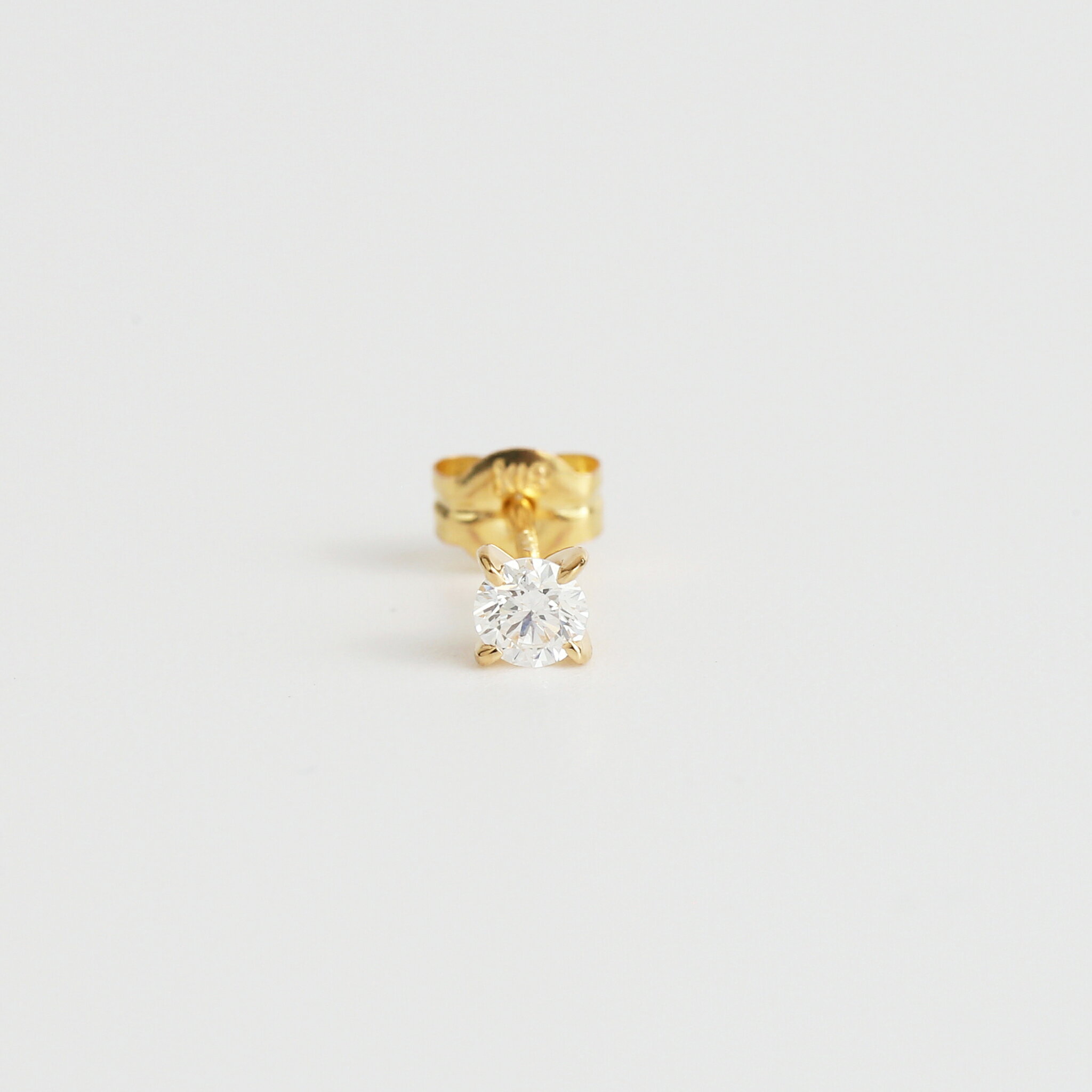 Rakuten - 【Solitaire Pierce | Brilliant 0.12ct】 K18 ダイヤモンド ピアス スタッドピアス 18k k18 イエローゴールド レディース 片耳 プレゼント ギフト