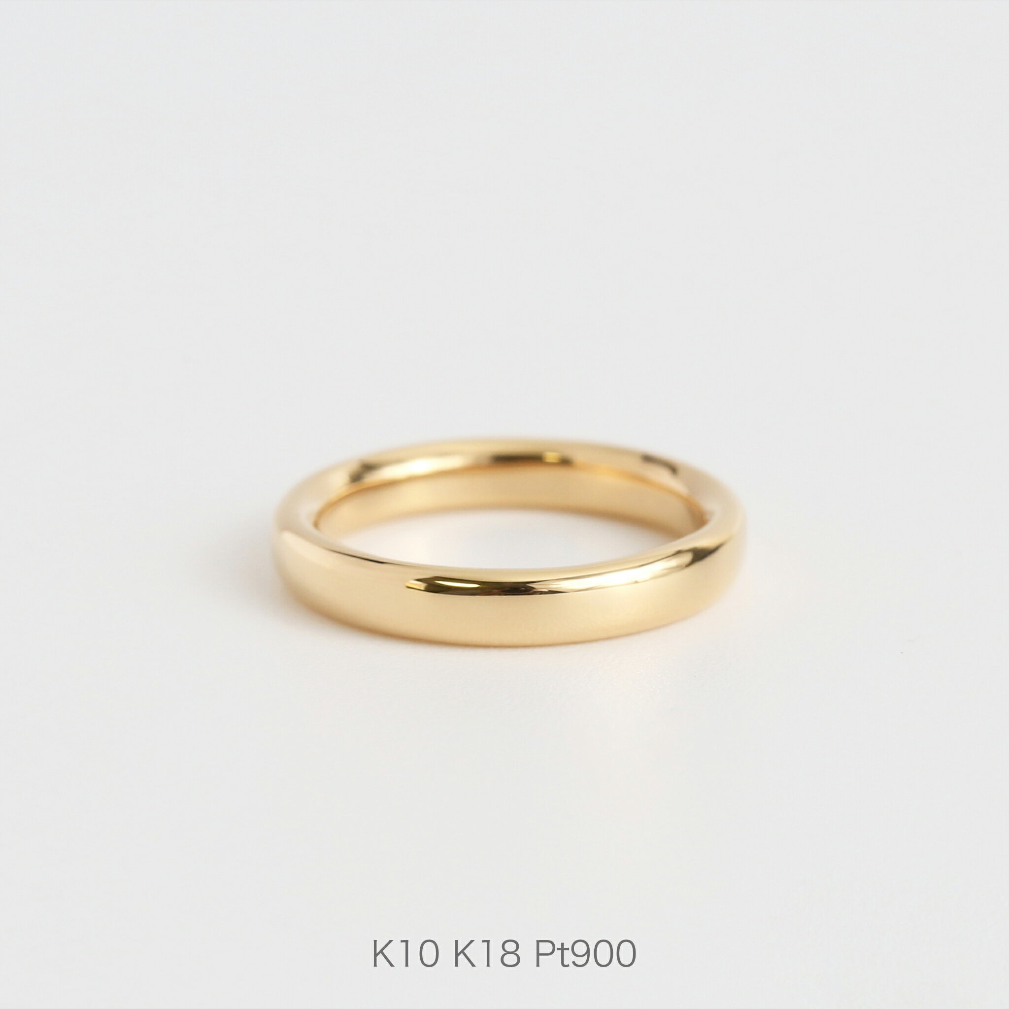 ブランドゴールドリング（レディース） 【Plane Nude Ring Medium】 K10/K18/Pt900 シンプル リング 指輪 地金 結婚指輪 マリッジリング ペア レディース k18 18金 18k k10 10金 10k Pt900 ゴールド ピンクゴールド ホワイトゴールド プラチナ 号 プレゼント ギフト