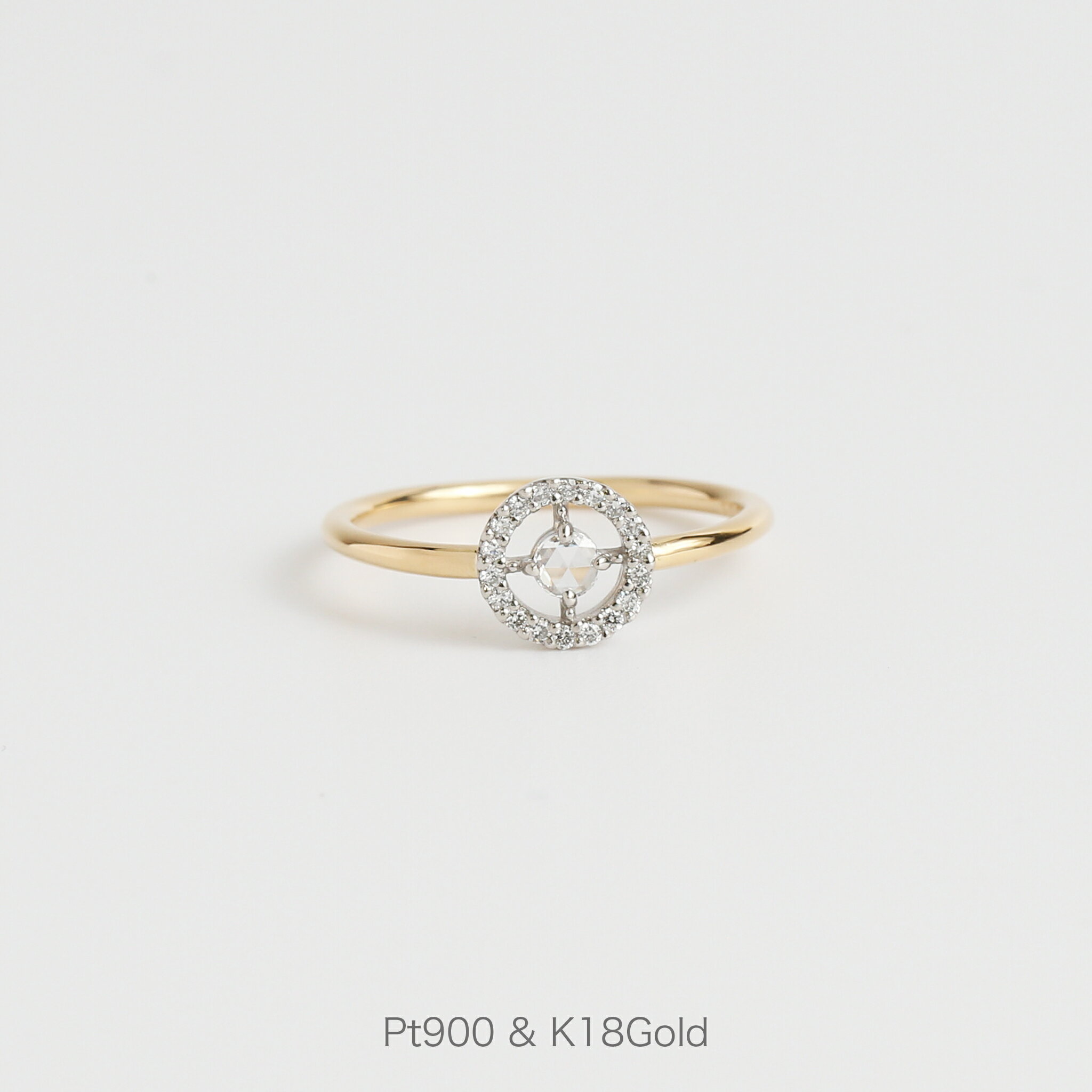 Pt900&K18ゴールドローズカ...