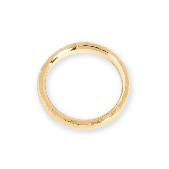 つち目加工を施したシンプルなのに存在感のあるゴールドリング   リング レディース 指輪 結婚指輪 マリッジリング ペアリング レディース k18 18金 18k k10 10金 10k ゴールド ピンクゴールド ホワイトゴールド 女性 大人 地金 つち目 ハンマー シンプル プレゼント ギフト