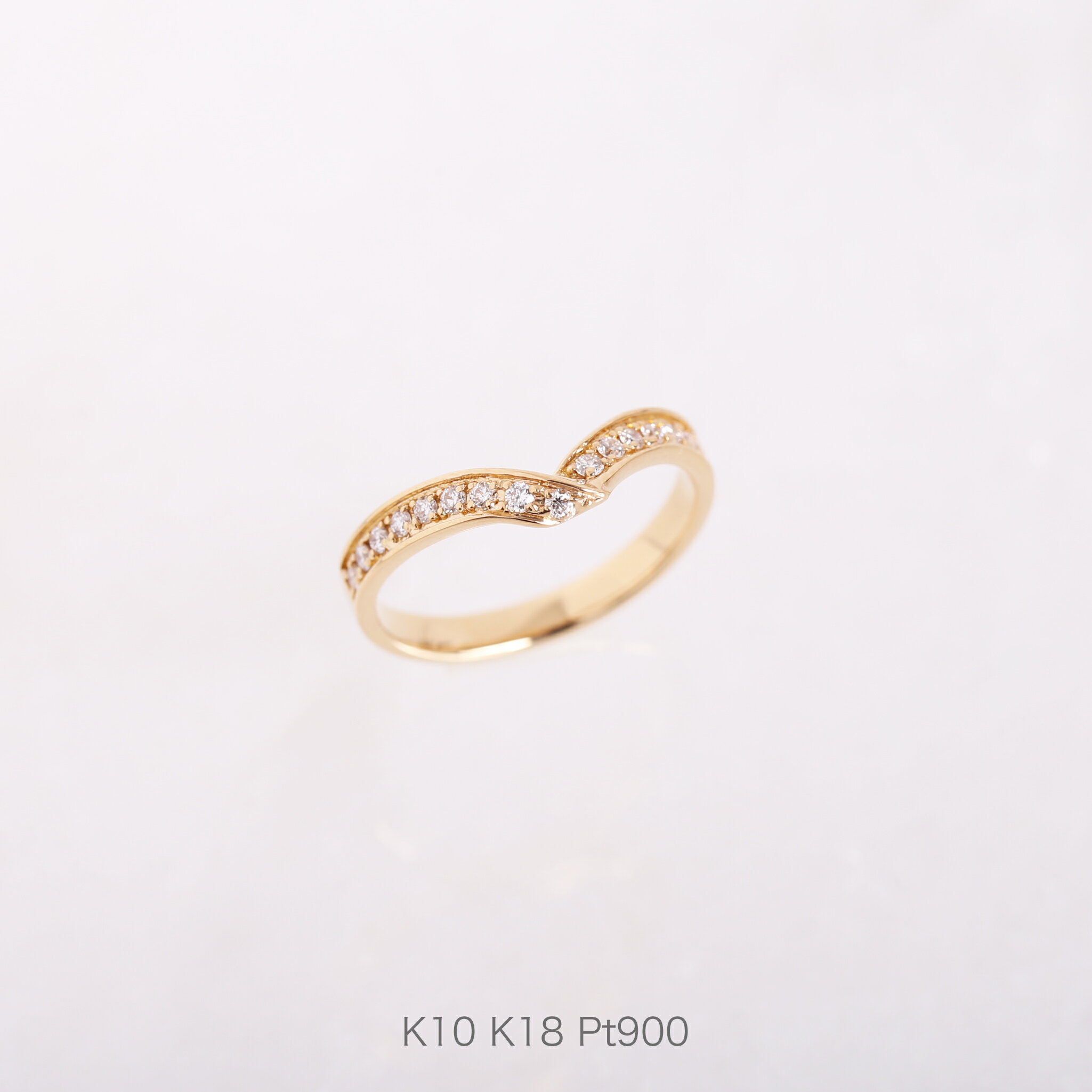 指輪 【Diamond Ribbon Ring】 K10/K18/Pt900 ダイヤモンド リボン モチーフ リング 指輪 10金 10k k10 18金 18k k18 pt900 ゴールド ピンクゴールド ホワイトゴールド プラチナ レディース サイズ 号 プレゼント ギフト