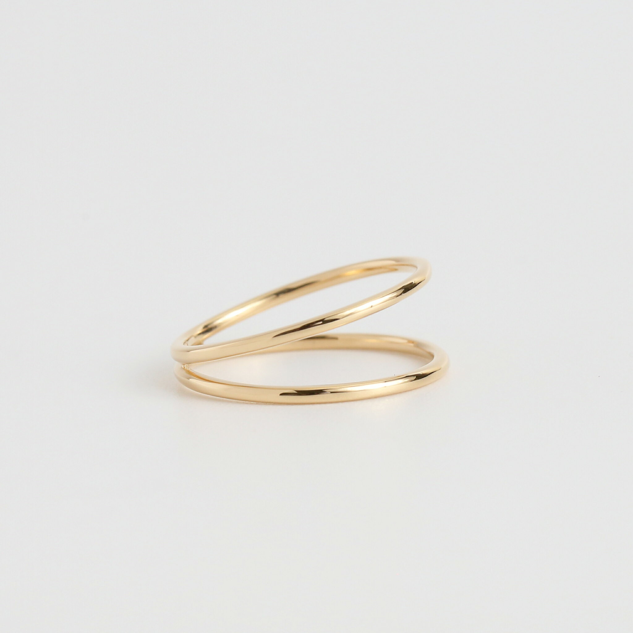 【Athena Ring】 K10/K18/Pt900 ダブルライン 地金 リング 指輪 2連 k18 18金 18k k10 10金 10k Pt900 ゴールド ピンクゴールド ホワイトゴールド プラチナ レディース シンプル 号 プレゼント ギフト