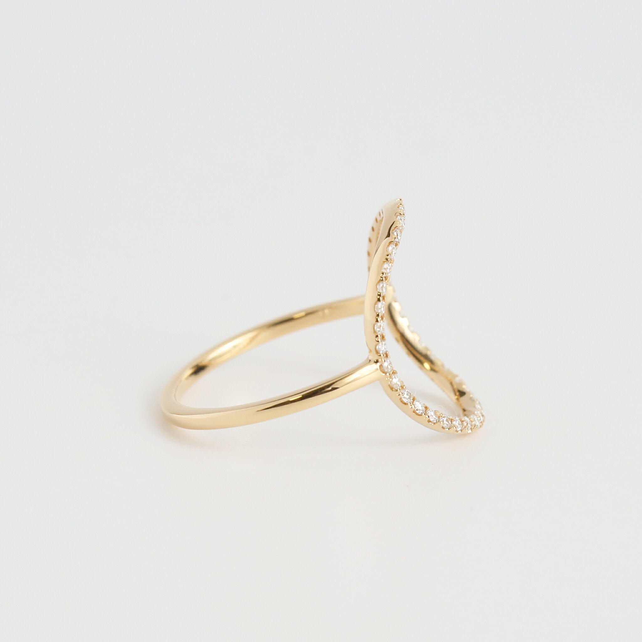 【Circle Diamond Ring】 K10/K18/Pt900 ダイヤモンド サークル モチーフ リング 指輪 10金 10k k10 18金 18k k18 pt900 ゴールド ピンクゴールド ホワイトゴールド プラチナ レディース 大ぶり サイズ 号 プレゼント ギフト