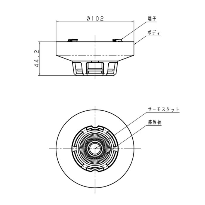 Panasonic　BV40108K定温式スポット型感知器（2022年度製）特種60℃ヘッドのみ【ベースは別売りです】 2