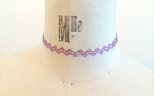 【メーカーより直送商品】TATTOO　CHOKER　PURPLEタトゥーチョーカー