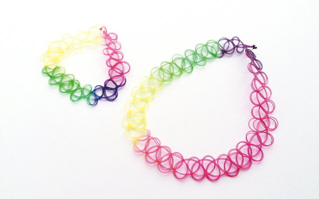 【メーカーより直送商品】TATTOO　CHOKER　RAINBOW　2SET　＃02タトゥーチョーカー　レインボー