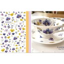水彩PANSY&Violet パンジー&ビオラ A4サイズ (ポーセリンアート用転写紙)お花の転写紙・ポーセラーツ用