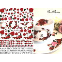 レッドローズ転写紙 RedRose(ポーセラーツ用 薔薇転写紙)A4サイズ (ポーセラーツ花転写紙)・バラ・ポーセラーツ用