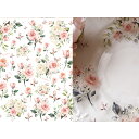 【ガラス用】 水彩 ピンクローズ転写紙 A4サイズ(ポーセラーツ転写紙 薔薇)・ポーセリンアート用