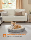 FEANDREA 犬 ベッド ペットベッド 猫 犬 80×80cm クッション ふわふわ 滑り止め 洗える ペットソファー 可愛いドーナツ型 マット