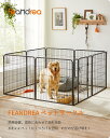 【10%OFF★P5 8/10-11限定!!】FEANDREA 犬 サークル ペットサークル 折りたたみ 中大型犬 ドッグサークル 犬ゲージ 室内外 いぬ ドッグフェンス ペットフェンス コンパクト 折り畳み式 パネル8枚 高さ60cm-100cm 全成長期使用 PPK88送料無料(北海道 沖縄 離島など除く)