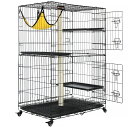 FEANDREA キャットタワー 大型猫 据え置き 猫タワー 多頭飼い 大型ハンモック耐荷重20kg 高さ143CM送料無料(北海道 沖縄 離島など除く)