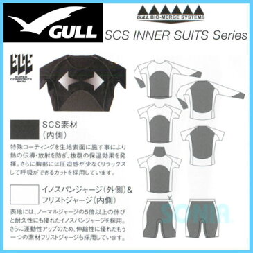 GULL（ガル） 【GW-6595/GW-6599】 1mm SCS ショートスリーブ ハイネック