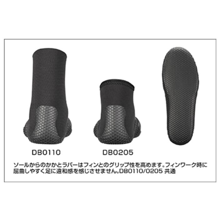 TUSA (ツサ） DB0205 DB-0205 カイルブーツ ショート KAIL フルフットフィン専用ブーツ ショート ダイビング ロングブーツ マリンブーツ マリンスポーツ シュノーケリング 3