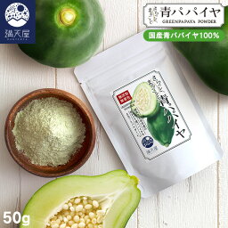 国産 青パパイヤパウダー 50g ～ さらっとまるごと青パパイヤ ～ ( 青パパイヤ酵素 グリーンパパイヤ 国産 野菜 粉末 調味料 無添加 無着色 酵素ダイエット 植物酵素 パパイン酵素 栄養補給 )【※2024年5月下旬より順次発送開始予定】