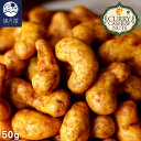 カレーカシューナッツ50g〜こく旨 スパイス仕立て〜( おつまみ カレー味 スパイス おやつ 味付け お茶請け お茶菓子 豆菓子 ギフト 酒の肴 )