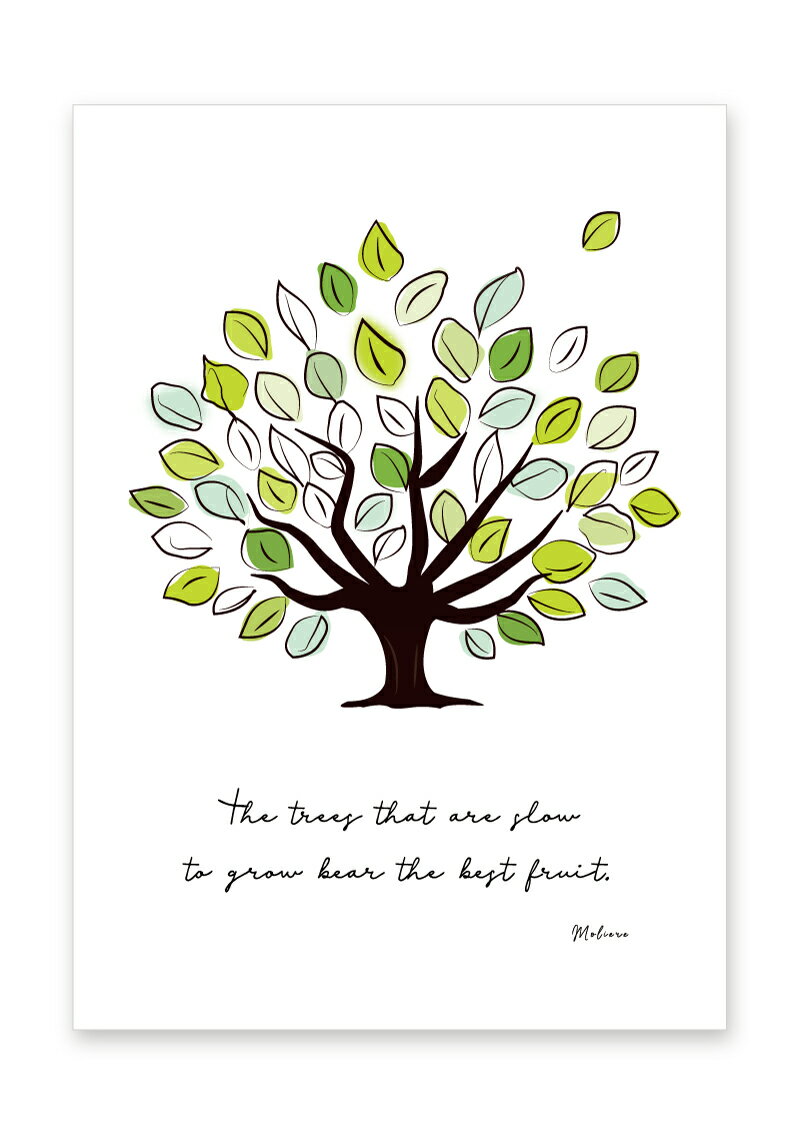 爽やかな木のポスター♪ グリーン インテリア 北欧　ボタニカル 植物 おしゃれ