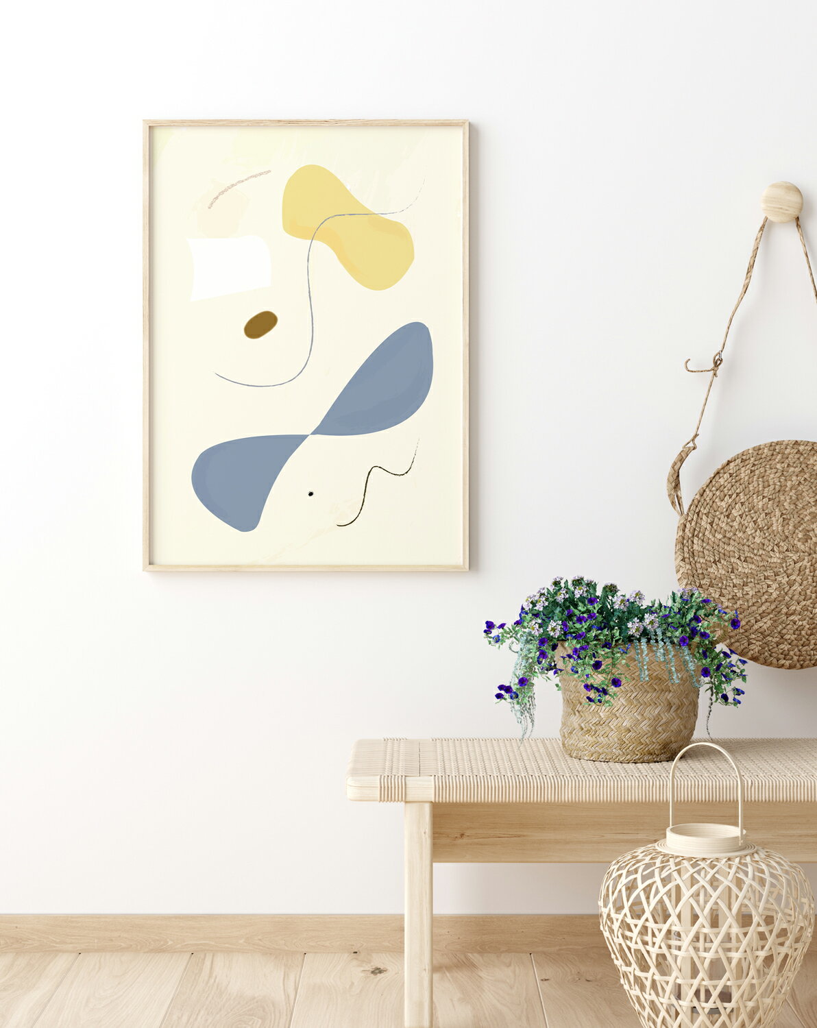 Rakuten - アートポスター アブストラクト 親子 50x70cm /40x50cm サイズ インテリア ポスター北欧 おしゃれ 50 70 絵画 絵 壁掛け モダン オーダー【受注生産】
